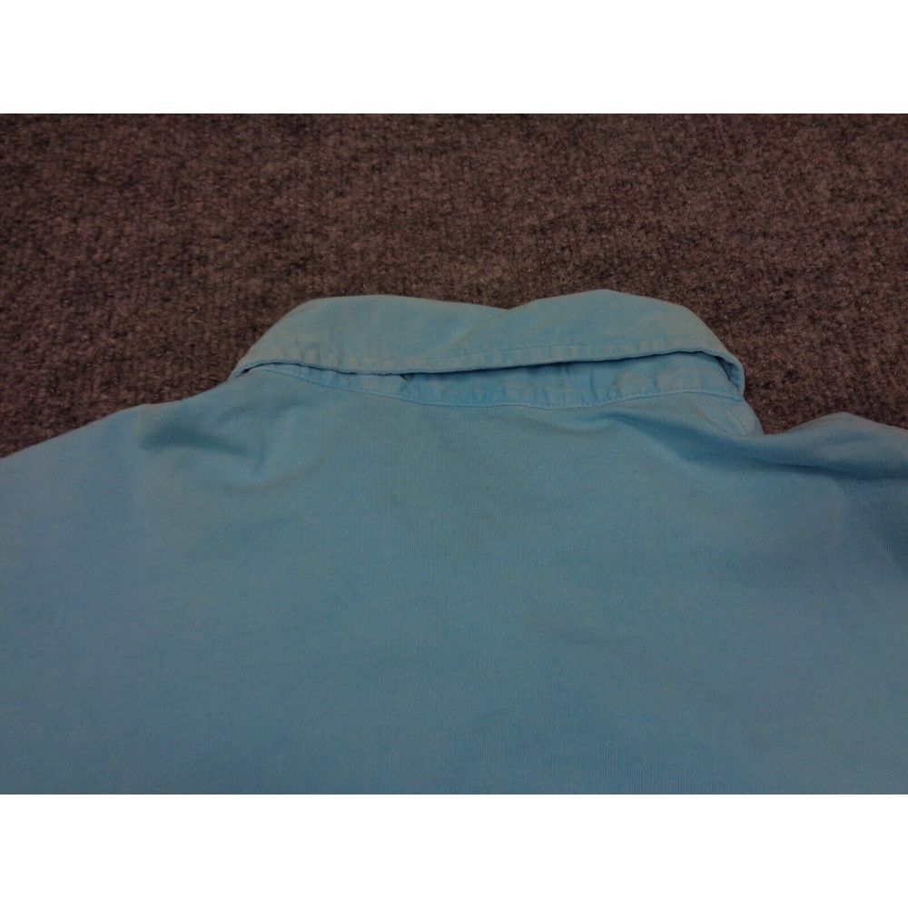 Drumohr Polo Shirt Mens M Blue Pique Knit Cotton Short Sleeve - Picture 5 of 11